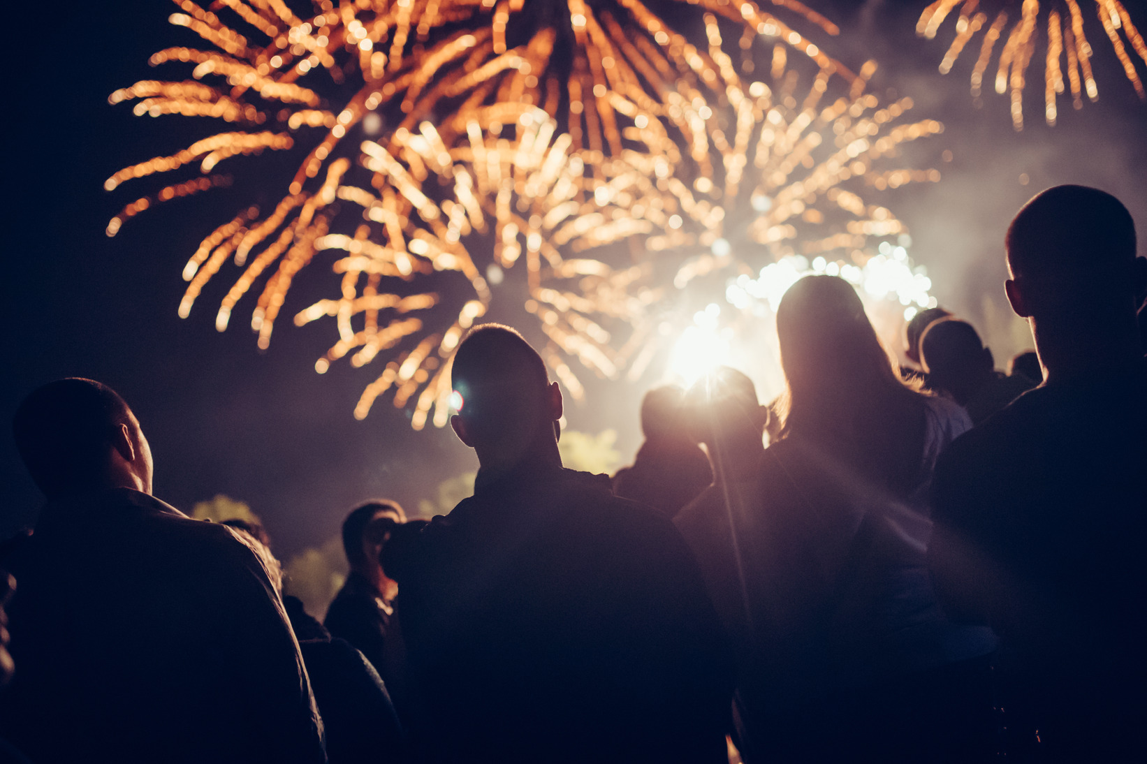 people watching fireworks