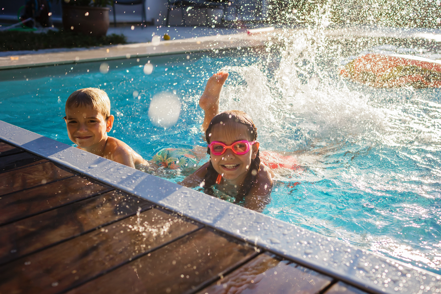 Kids in pool