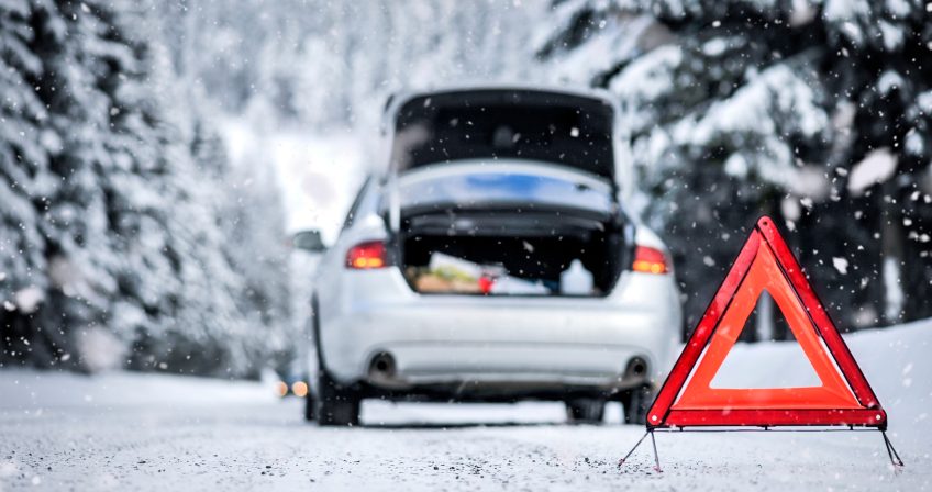 Car emergency in winter